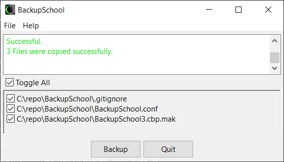 backup school screenshot