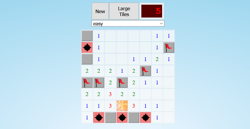 minesweeper clone screenshot